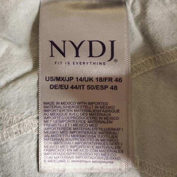 NYDJ Alina Skinny Dark Blue Pull On Ankle Cropped Slit Jeggings Size 14 - Picture 9 of 15